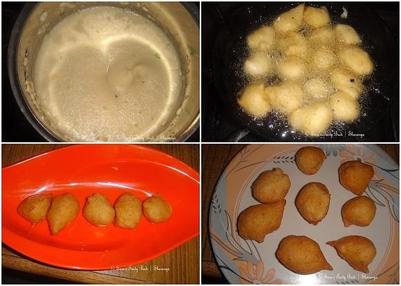 Urad dhal fritters in spiced yogurt (dahi bhalles)