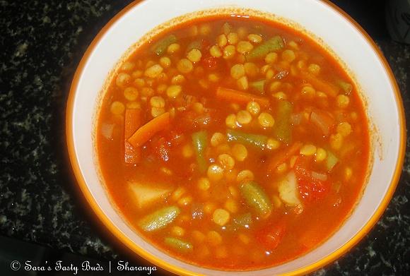 Mixed Vegetables with Chana Dhal