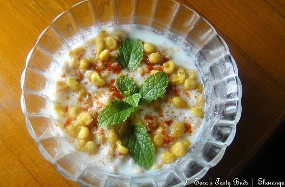 Boondhi raita spicy yogurt dip