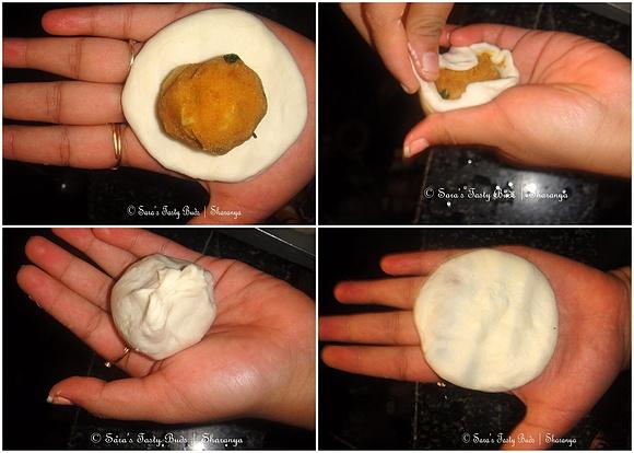 Potato kachori with spicy filling