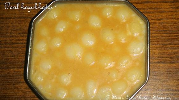 Paal kozukkatai rice dumplings in jaggery syrup