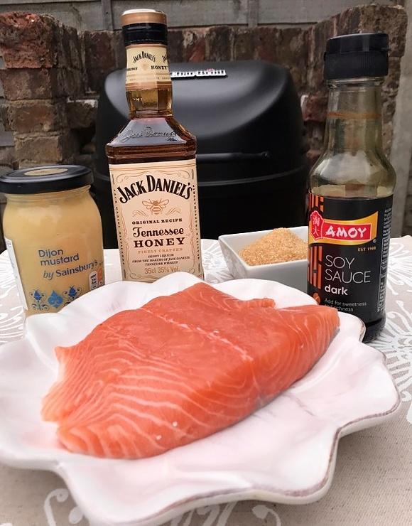 Hot smoked salmon in big easy barbecue