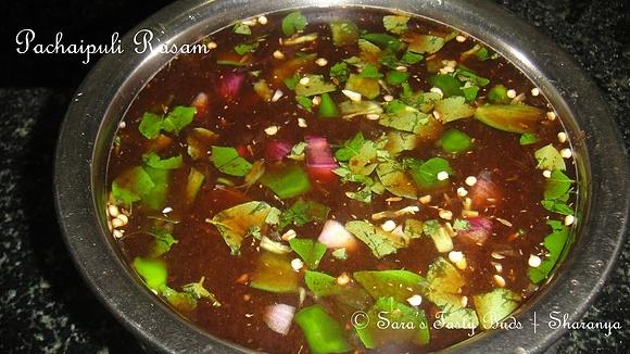 Pachaipuli rasam raw tamarind soup
