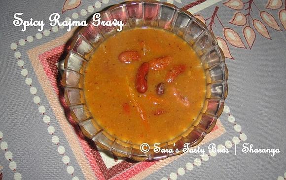 Spicy rajma gravy in pressure cooker