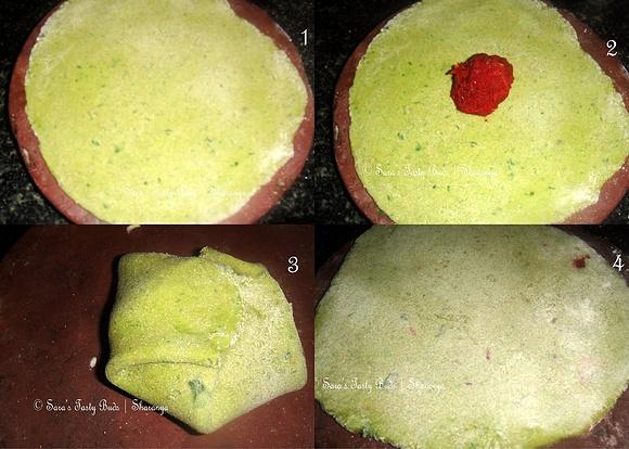 Beetroot green paratha