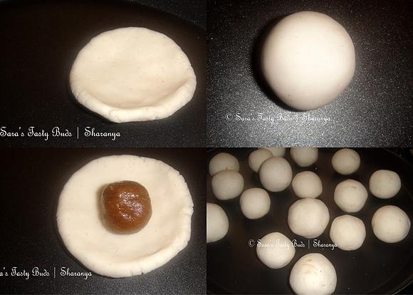 Peanut dumplings with ginger syrup