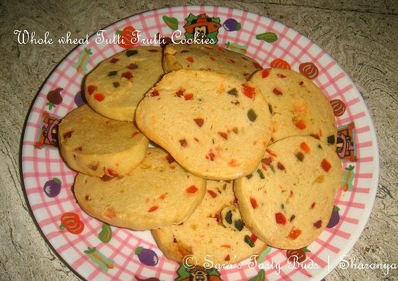 Whole wheat tutti fruti cookies