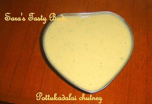 Pottukadalai chutney
