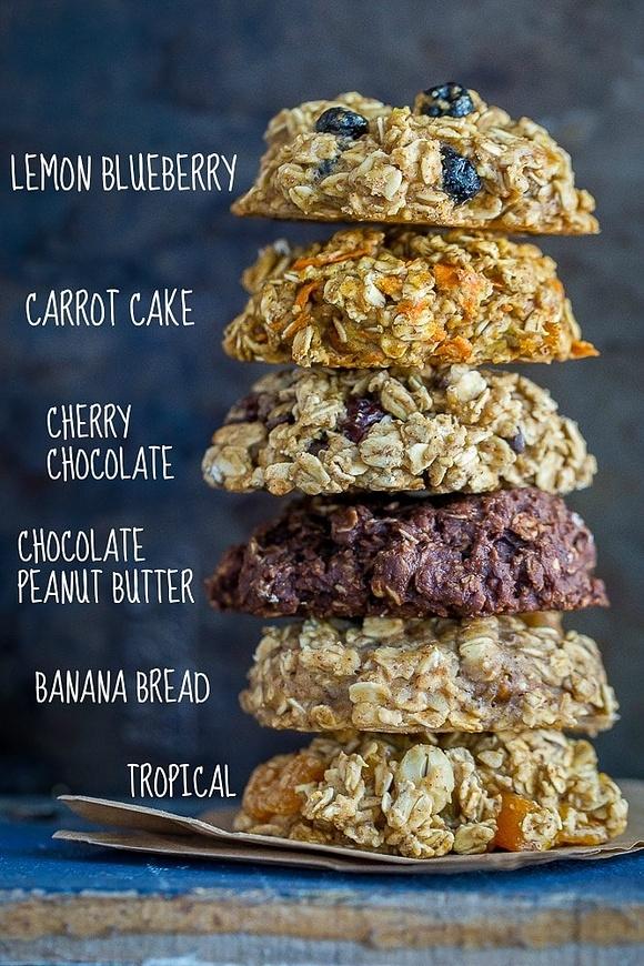 Healthy make ahead breakfast cookies - 6 ways