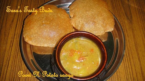 Potato saagu - easy green gravy for idli, dosa, and poora