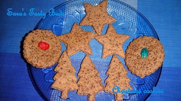 Chocolate cashew cookies for christmas