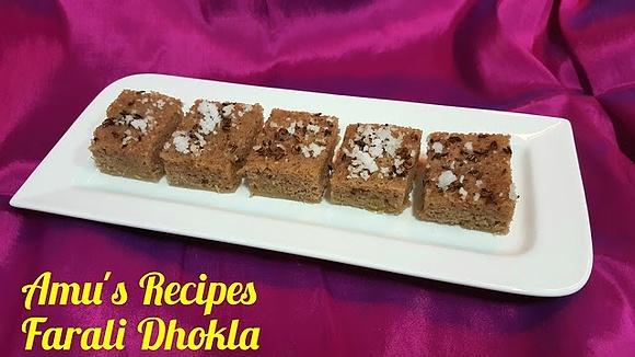 Farali dhokla with water chestnut flour