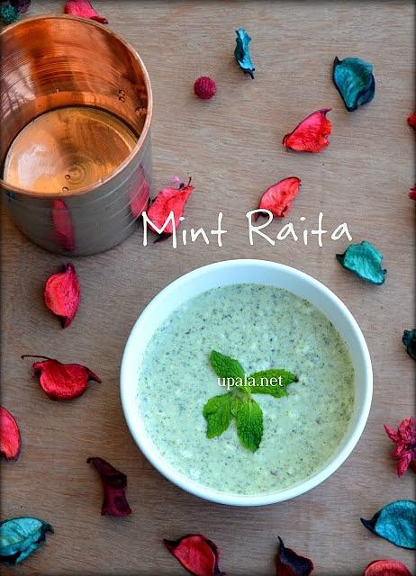 Mint raita - refreshing yogurt side dish with mint