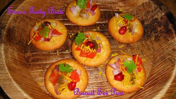 Salt biscuit sev puri recipe
