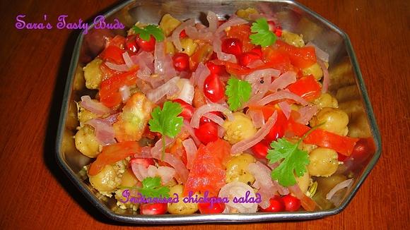 Indianized chickpea salad