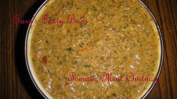 Tomato mint chutney for idly