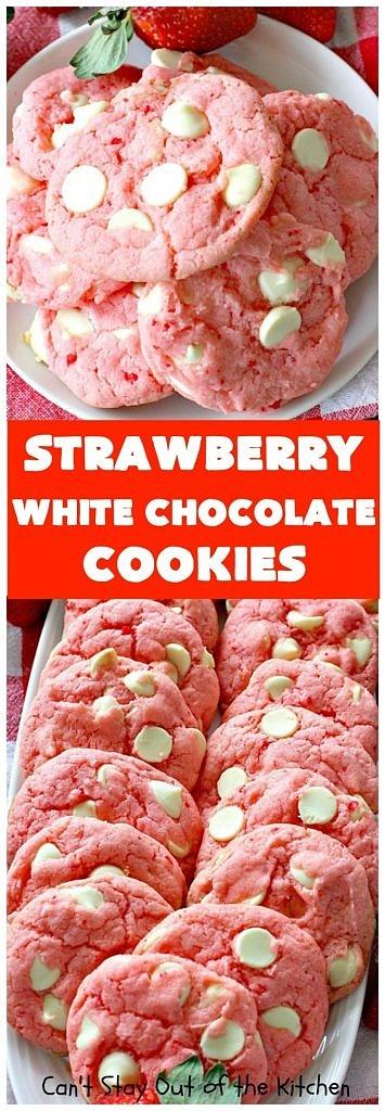Strawberry White Chocolate Cookies