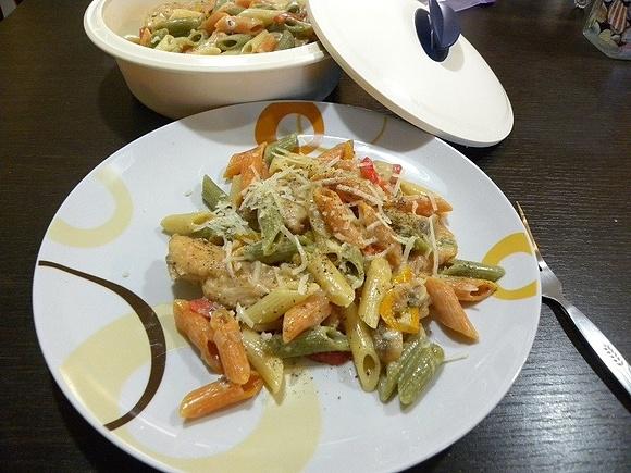 Light and Creamy Evaporated Milk Chicken with Penne