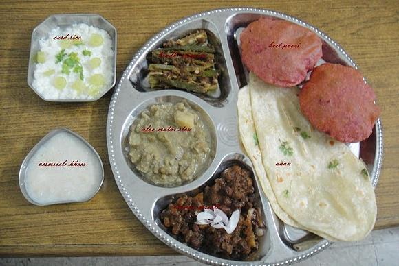 Punjabi food: beetroot poori, aloo mattar and more
