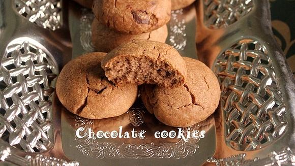 Eggless chocolate cookies recipe