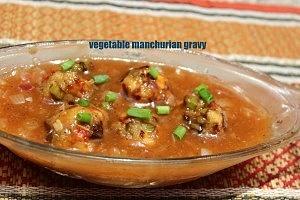Vegetable manchurian gravy recipe