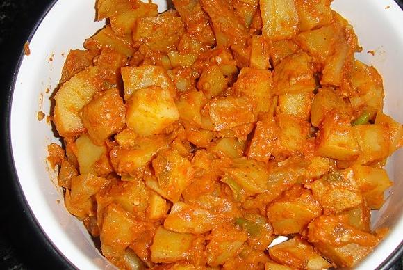 Ginger aloo - Haryana potato dish with ginger and spices