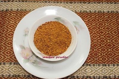 Sambar powder or sambar masala - traditional south indian style