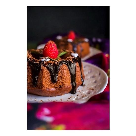Mini Chocolate Bourbon Olive Oil Cake