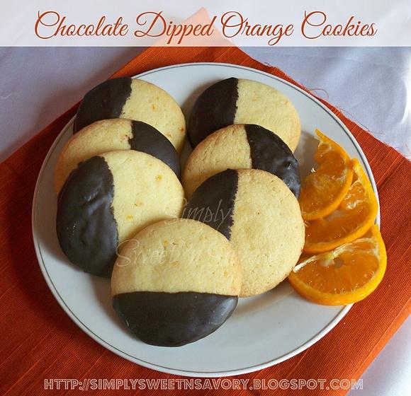 Chocolate Dipped Orange Cookies