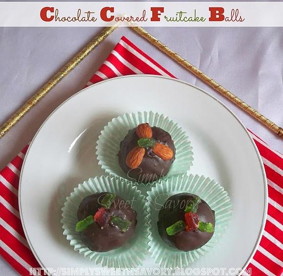 Chocolate Covered Fruitcake Balls