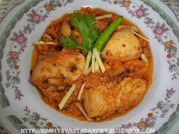 Chicken karahi - traditional pakistani curry with tomatoes and yogurt