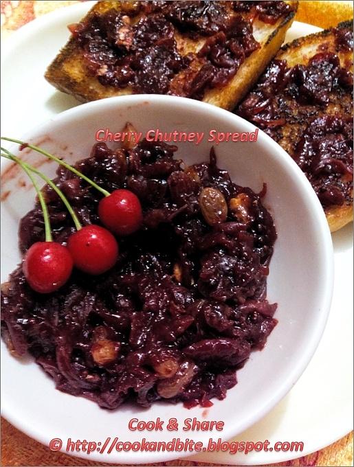 Savory fresh cherry spread