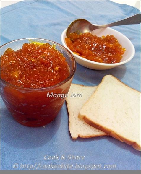 Easy chunky mango jam