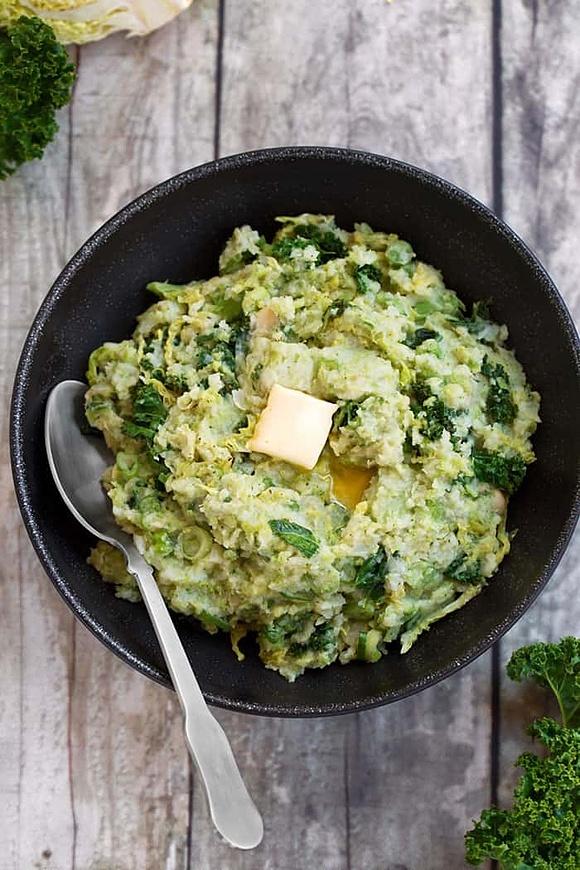 Vegan cruciferous colcannon for st patrick’s day