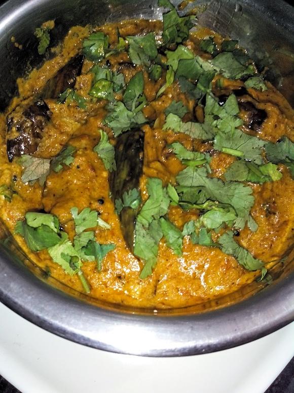 Creamy masala baigan brinjal recipe with punjabi flavors