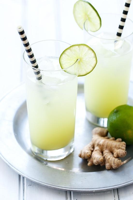Fresh ginger lime tonic