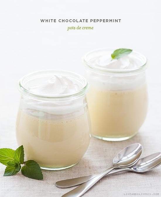 White Chocolate Peppermint Pots de Creme